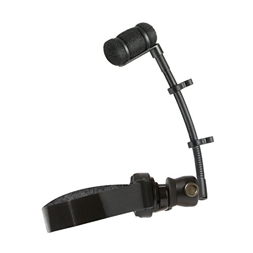 Audio-Technica AT8492W Woodwind Mounting System with adjustable hook-and-loop strap and flexible 5" gooseneck for secure microphone positioning. 