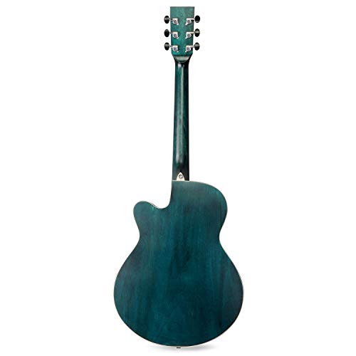 WINZZ 40 Inches Cutaway Acoustic Guitar Beginner Starter Bundle