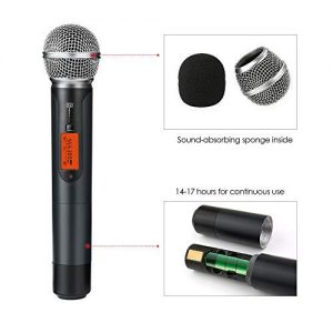 innopow 80-Channel Dual UHF Wireless Microphone System - Image 2