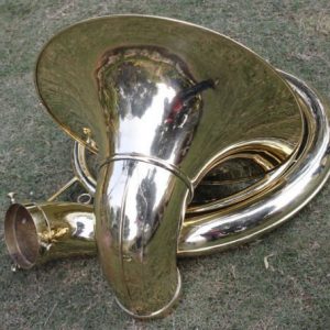 Exceptional Indian Handmade Sousaphone Mouthpiece – 25" Brass Bell with Carry Bag - Image 2