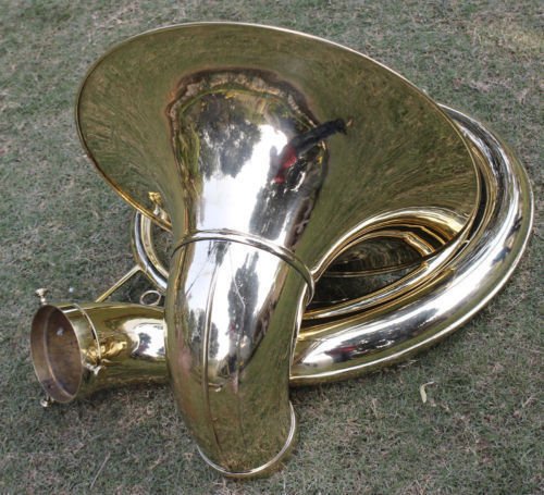 Exceptional Indian Handmade Sousaphone Mouthpiece – 25" Brass Bell with Carry Bag