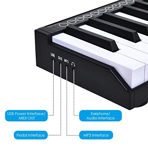 88-Key Portable Electronic Piano with Bluetooth, Voice Functions & Sustain Pedal – Ideal for Beginners and Professionals