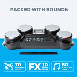 Portable Alesis CompactKit 4 Electronic Drum Kit – 4 Pads, 70 Sounds, Coaching Features & Fun Game Functions for Aspiring Drummers - Image 3