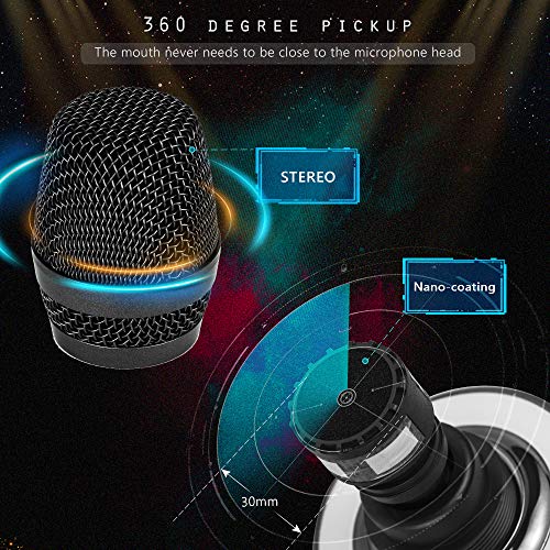 BONAOK 【2019 Upgraded 】Bluetooth Wireless Karaoke Microphone