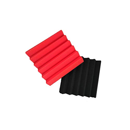 48 Pack Black&Red Acoustic Foam Panels Soundproofing Studio Foam Deals ...