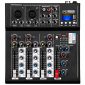 Depusheng HT4 Professional 4 Channel USB Jack Portable Audio Mixer