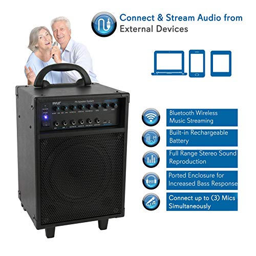 Wireless Portable PA Speaker System - 400W Bluetooth Compatible Rechargeable