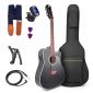 Vangoa 12 Strings Guitar Acoustic Electric Cutaway, Black