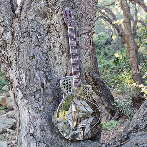 Imperial Royall Trifecta Engraved Tricone Cutaway Brass Body Resonator Guitar
