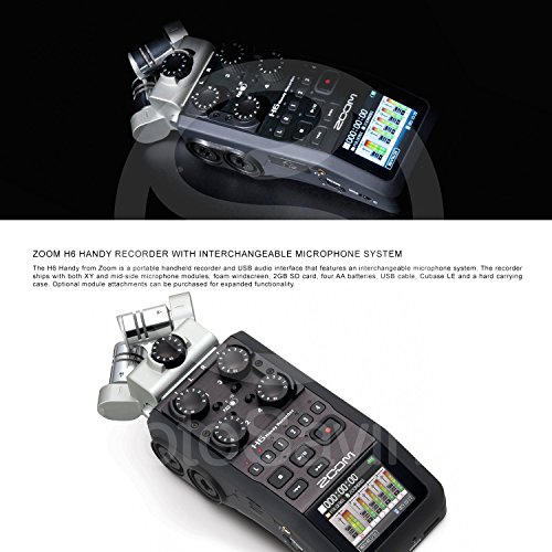 Zoom H6 Portable Recorder with Interchangeable Mic System Bundle