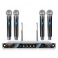 innopow 4-Channel Wireless Microphone System,Quad UHF Metal Cordless Mic