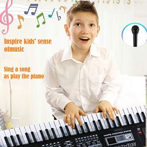 61-Key Kids Piano Keyboard – Portable Electronic Music Keyboard with Microphone & LCD Display - Image 4