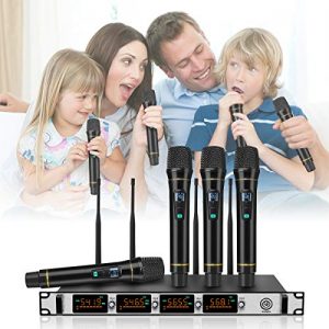 Wireless Microphone System，NASUM 4-Channel Metal UHF Wireless Microphone - Image 2