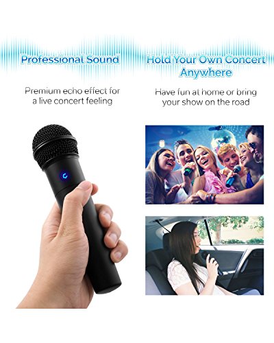 Cobble Pro Wireless Karaoke Microphone 2-Pack – Source Vocal Removal, Unlimited Music, Compatible with iPhone, iPad, Phone & Tablet | New Model BT Speaker Machine