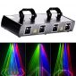 U`King Mini Dj Lights Party Lights 4 Beam Effect Sound Activated Strobe Light