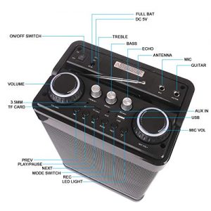 Portable Karaoke Speaker - Elevate Your Party with Bluetooth Sound, LED Lights, and Versatile Performance! ?? - Image 3