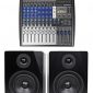 Presonus StudioLive USB Live Sound/Recording Mixer+2) Studio Monitors