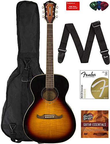 Fender Concert Acoustic-Electric Guitar - Natural Bundle