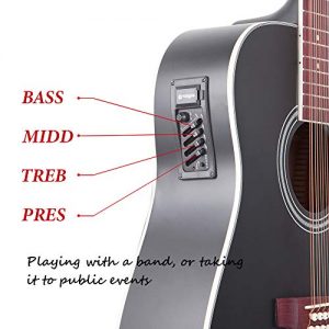 Harmony Unleashed: Vangoa 12 Strings Acoustic Electric Cutaway Guita - Image 3