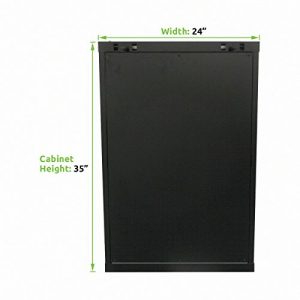 NavePoint 18U Deluxe IT Wallmount Cabinet Enclosure - Image 3