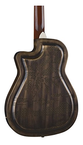 Unleash Rich Tones with Dean Brass-Plated Acoustic-Electric Resonator Guitar