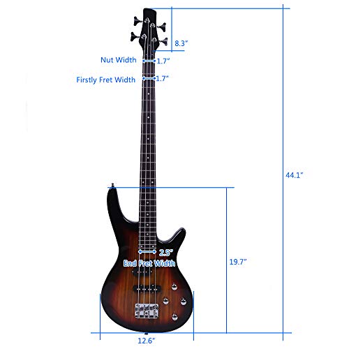 Exquisite Stylish IB Bass Guitar - Unleash Wonderful Bass Effect with Power Line and Wrench Tool ??
