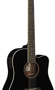Oscar Schmidt 12-String Acoustic Electric Guitar. Black