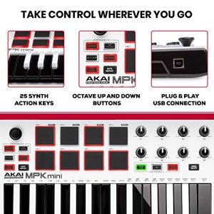 Limited Edition Akai MPK Mini MKII White – Compact MIDI Controller for Music Creators - Image 3
