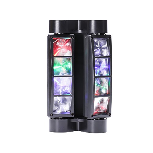 U`King Moving Head Stage Light DJ Spider Light LED 8x10W