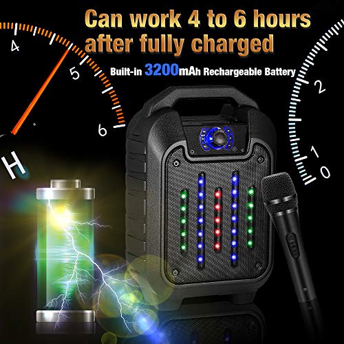 Portable PA System Bluetooth Karaoke Machine Speaker