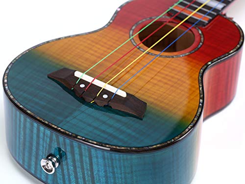 Balnna Soprano Ukulele Maple 21 Inch Traditional High Gloss Rainbow