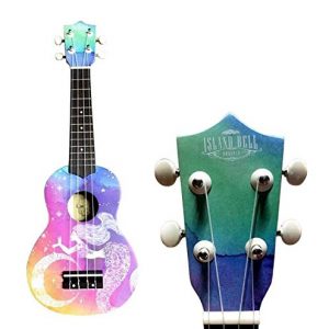 Island Bell Soprano Waikiki Bloom Ukulele with Cushioned Bag