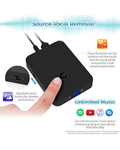 Cobble Pro Wireless Karaoke Microphone 2-Pack – Source Vocal Removal, Unlimited Music, Compatible with iPhone, iPad, Phone & Tablet | New Model BT Speaker Machine