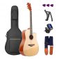 Acoustic Guitar, Glossy Guitar Cutaway 41in Full-Size All-Wood Beginner