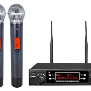 innopow 80-Channel Dual UHF Wireless Microphone System