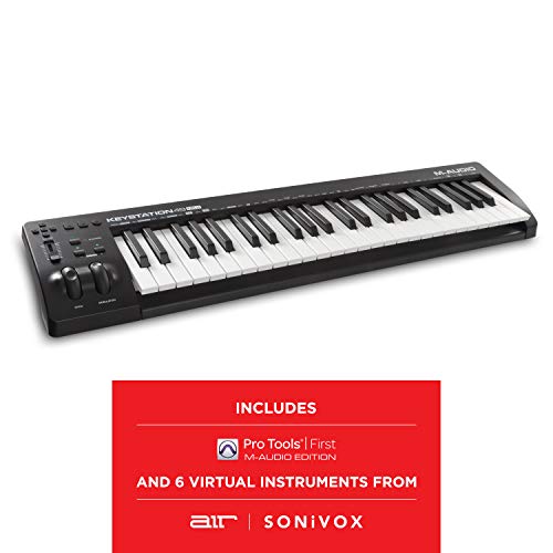 M Audio Keystation | Compact Semi Weighted 49 Key MIDI Keyboard Controller