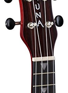 Luna Vintage Mahogany Soprano Ukulele, Red Satin - Image 4