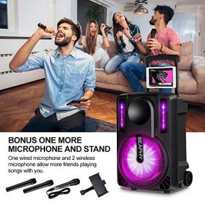 🎤 SEAPHY Karaoke Machine with Vocal Removal & DJ Lights | Bring the Party Anywhere! - Image 3