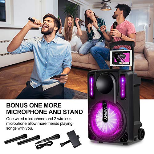 🎤 SEAPHY Karaoke Machine with Vocal Removal & DJ Lights | Bring the Party Anywhere!
