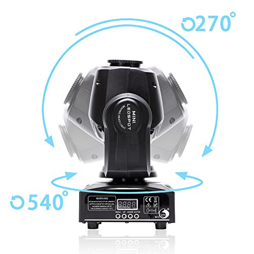 U`King LED Moving Head Light Spot 4 Color Gobos Light