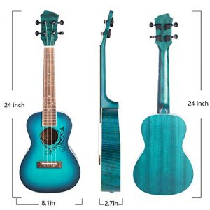 SANDONA Acoustic Electric Concert Ukulele EQ 24 Inch Kit - Image 3