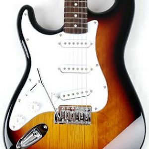 Left Handed 3/4 Size Beginner Electric Guitar Package Sunburst - Image 3