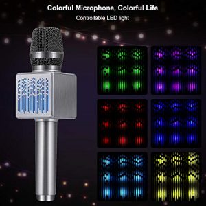 Upgraded Wireless Bluetooth Karaoke Microphone with Controllable LED Light - Your Portable Karaoke Speaker for Vibrant Celebrations! - Image 2
