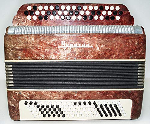 Authentic Bayan Ukraine: 3-Row Chromatic Button Accordion with 100 Bass