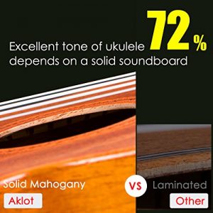 Solid Mahogany 23-Inch Concert Ukulele for Beginners – Aklot Starter Kit with Online Course 🎶🌿 - Image 3