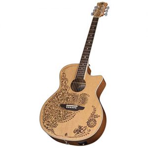 Luna Henna Oasis Select Spruce Acoustic/Electric Guitar - Image 3