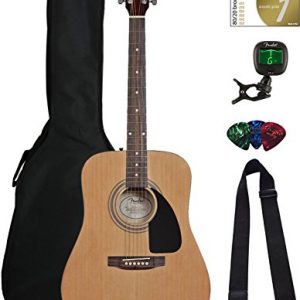 Fender Dreadnought Acoustic Guitar - Natural Bundle