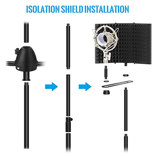 TONOR Microphone Isolation Shield and Stand Kit