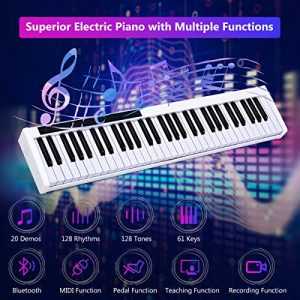 Costzon 61-Key Portable Weighted Key Digital Piano – Premium Electric Keyboard with Carrying Bag - Image 2