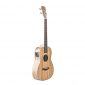 Caramel Zebra Wood Matt Finish Baritone Acoustic Electric Ukulele